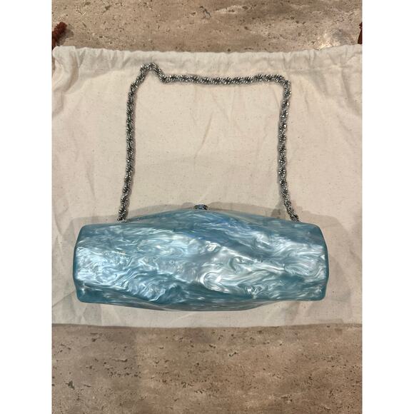 NEW Cult Gaia Juliet Shoulder Bag in Hydrangea Blue - Picture 5 of 10